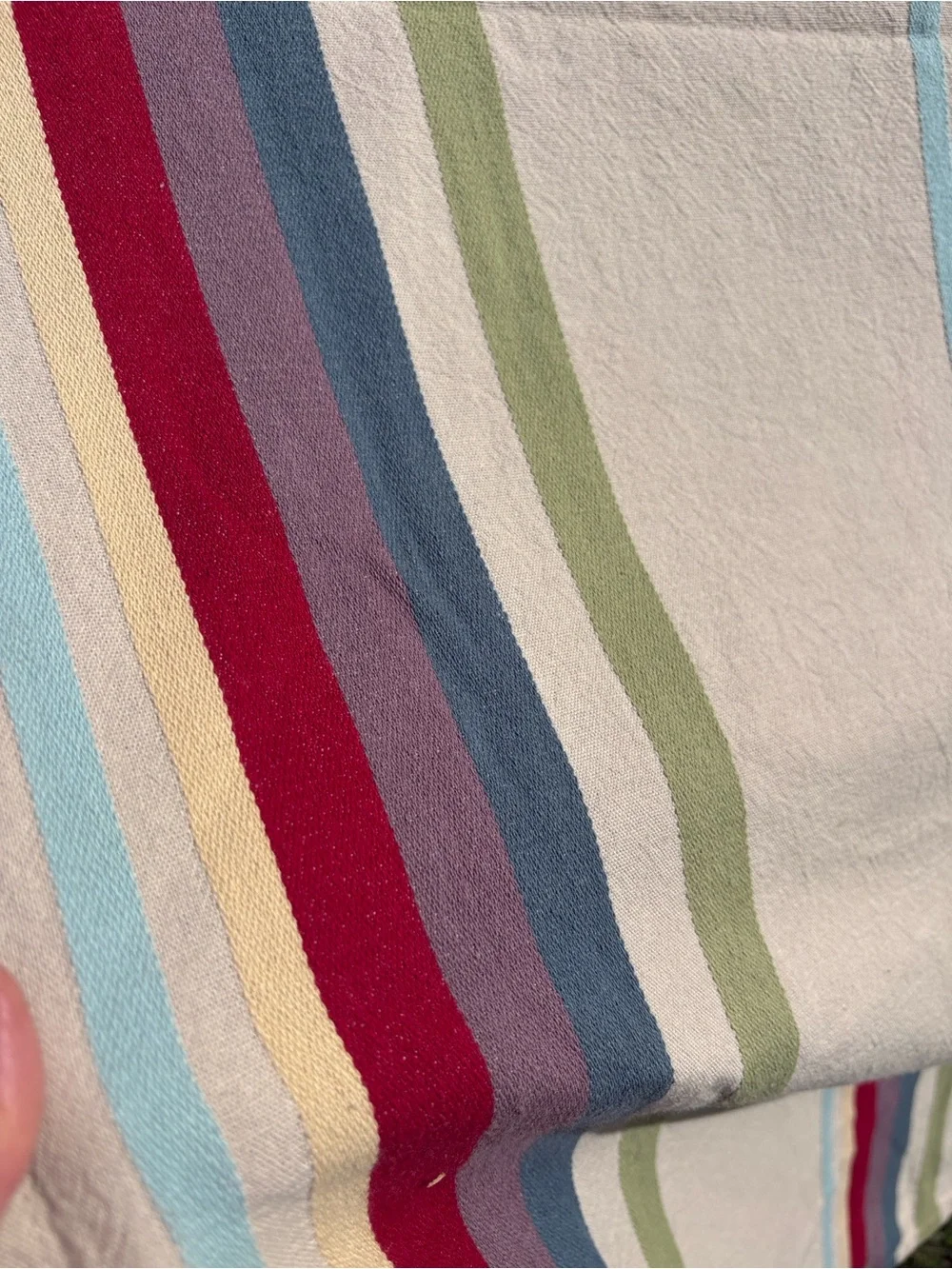 Large striped curtain panel/tablecloth/fabric Neutral with bold stripes